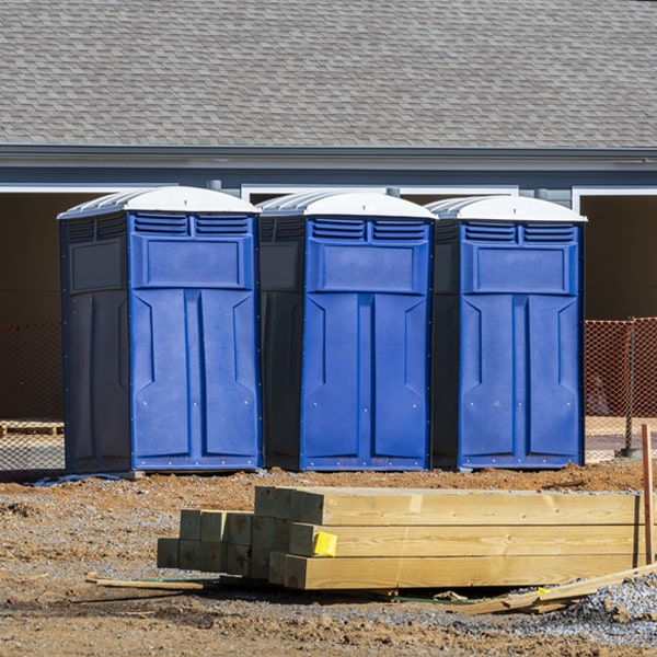 how often are the portable restrooms cleaned and serviced during a rental period in Kerens Texas